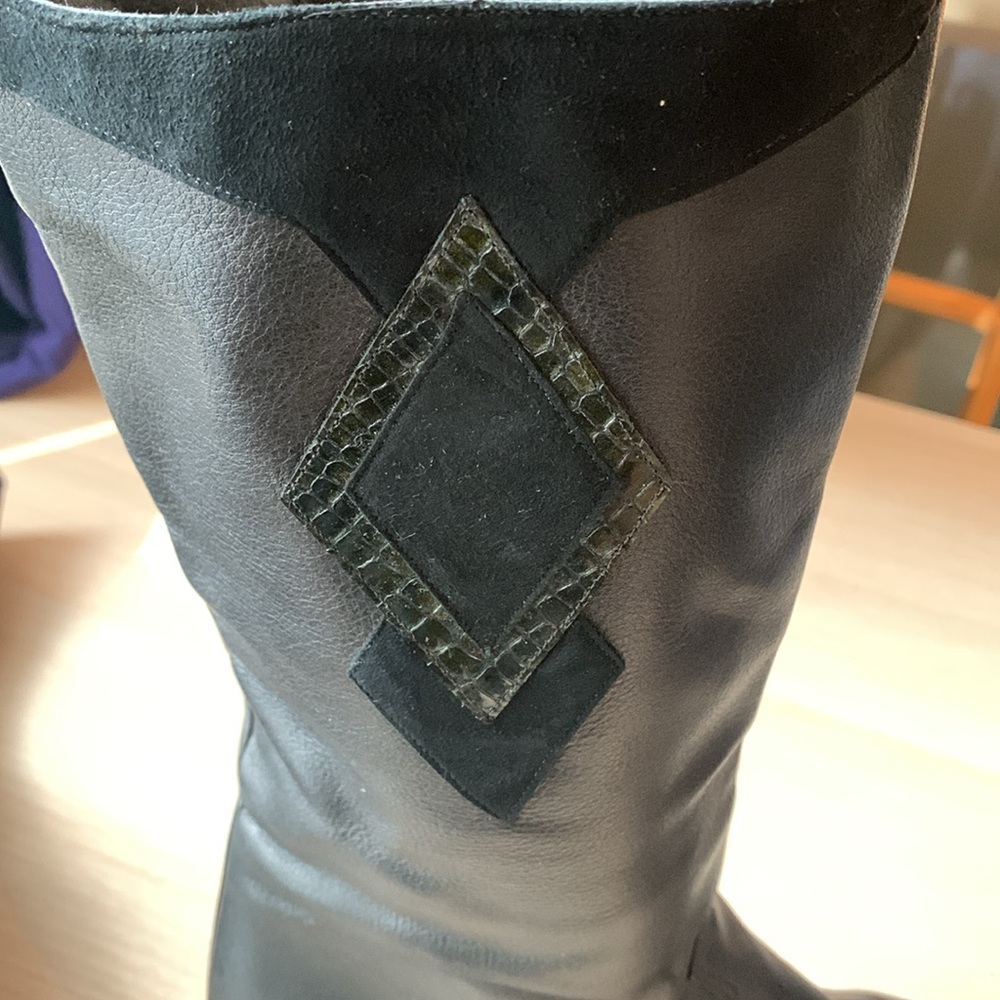NWOT Made in Italy black boots - Picture 9 of 9